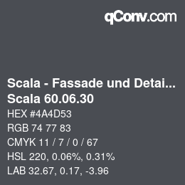 颜色代码: Scala - Fassade und Detail - Scala 60.06.30 | qconv.com