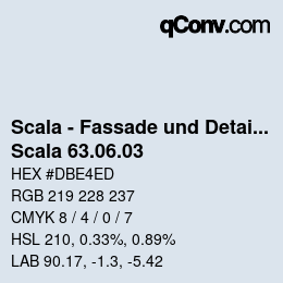 颜色代码: Scala - Fassade und Detail - Scala 63.06.03 | qconv.com