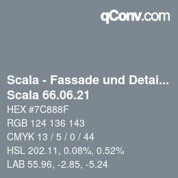 颜色代码: Scala - Fassade und Detail - Scala 66.06.21 | qconv.com