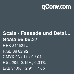 颜色代码: Scala - Fassade und Detail - Scala 66.06.27 | qconv.com