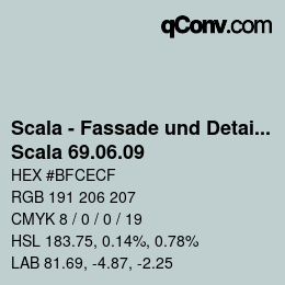 颜色代码: Scala - Fassade und Detail - Scala 69.06.09 | qconv.com