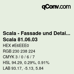 颜色代码: Scala - Fassade und Detail - Scala 81.06.03 | qconv.com