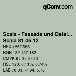 颜色代码: Scala - Fassade und Detail - Scala 81.06.12 | qconv.com