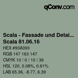 颜色代码: Scala - Fassade und Detail - Scala 81.06.16 | qconv.com