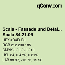 颜色代码: Scala - Fassade und Detail - Scala 84.21.06 | qconv.com