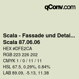 颜色代码: Scala - Fassade und Detail - Scala 87.06.06 | qconv.com