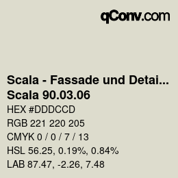 颜色代码: Scala - Fassade und Detail - Scala 90.03.06 | qconv.com