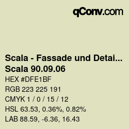 颜色代码: Scala - Fassade und Detail - Scala 90.09.06 | qconv.com