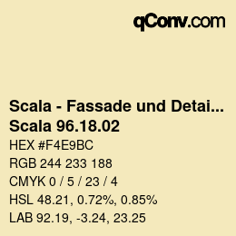 颜色代码: Scala - Fassade und Detail - Scala 96.18.02 | qconv.com