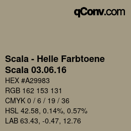 Código de color: Scala - Helle Farbtoene - Scala 03.06.16 | qconv.com