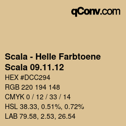 カラーコード: Scala - Helle Farbtoene - Scala 09.11.12 | qconv.com