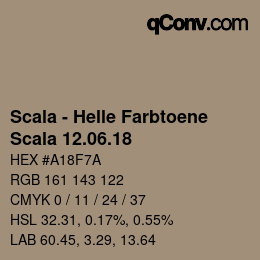 颜色代码: Scala - Helle Farbtoene - Scala 12.06.18 | qconv.com