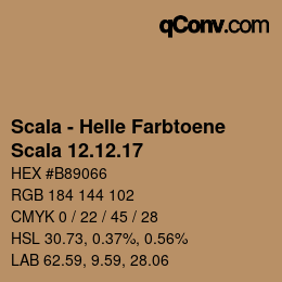 Code couleur: Scala - Helle Farbtoene - Scala 12.12.17 | qconv.com