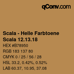 颜色代码: Scala - Helle Farbtoene - Scala 12.13.18 | qconv.com