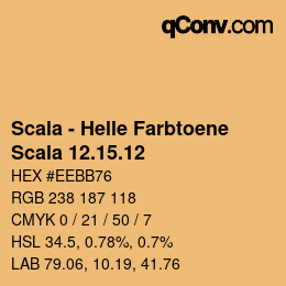 颜色代码: Scala - Helle Farbtoene - Scala 12.15.12 | qconv.com