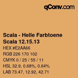 颜色代码: Scala - Helle Farbtoene - Scala 12.15.13 | qconv.com