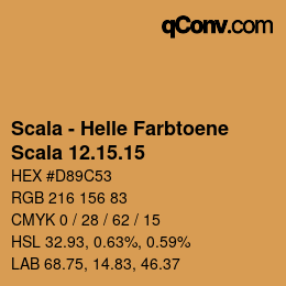 颜色代码: Scala - Helle Farbtoene - Scala 12.15.15 | qconv.com