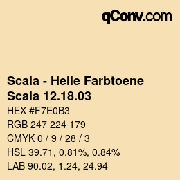 Código de color: Scala - Helle Farbtoene - Scala 12.18.03 | qconv.com