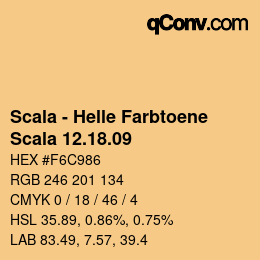 颜色代码: Scala - Helle Farbtoene - Scala 12.18.09 | qconv.com