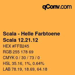 颜色代码: Scala - Helle Farbtoene - Scala 12.21.12 | qconv.com