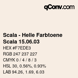 颜色代码: Scala - Helle Farbtoene - Scala 15.06.03 | qconv.com
