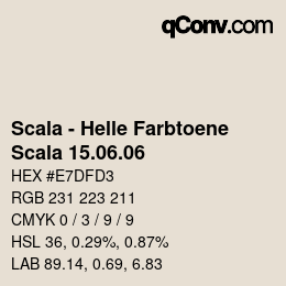 颜色代码: Scala - Helle Farbtoene - Scala 15.06.06 | qconv.com