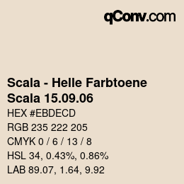 Farbcode: Scala - Helle Farbtoene - Scala 15.09.06 | qconv.com
