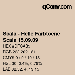 颜色代码: Scala - Helle Farbtoene - Scala 15.09.09 | qconv.com
