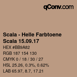 颜色代码: Scala - Helle Farbtoene - Scala 15.09.17 | qconv.com