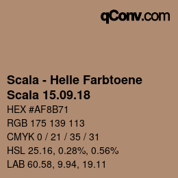 颜色代码: Scala - Helle Farbtoene - Scala 15.09.18 | qconv.com