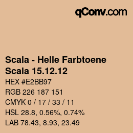 颜色代码: Scala - Helle Farbtoene - Scala 15.12.12 | qconv.com
