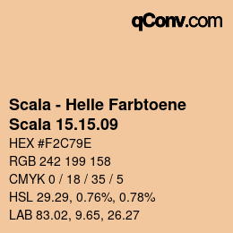 颜色代码: Scala - Helle Farbtoene - Scala 15.15.09 | qconv.com