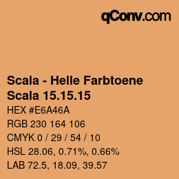 Color code: Scala - Helle Farbtoene - Scala 15.15.15 | qconv.com