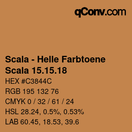 颜色代码: Scala - Helle Farbtoene - Scala 15.15.18 | qconv.com