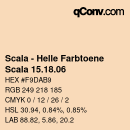 颜色代码: Scala - Helle Farbtoene - Scala 15.18.06 | qconv.com