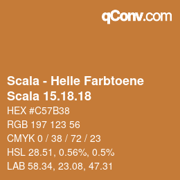 颜色代码: Scala - Helle Farbtoene - Scala 15.18.18 | qconv.com