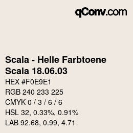 Código de color: Scala - Helle Farbtoene - Scala 18.06.03 | qconv.com