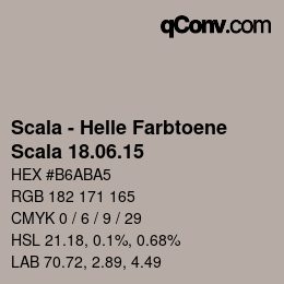 颜色代码: Scala - Helle Farbtoene - Scala 18.06.15 | qconv.com