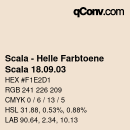 Code couleur: Scala - Helle Farbtoene - Scala 18.09.03 | qconv.com