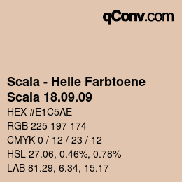颜色代码: Scala - Helle Farbtoene - Scala 18.09.09 | qconv.com