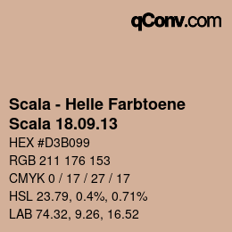 颜色代码: Scala - Helle Farbtoene - Scala 18.09.13 | qconv.com