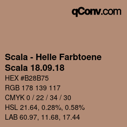 Farbcode: Scala - Helle Farbtoene - Scala 18.09.18 | qconv.com