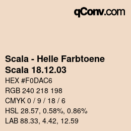 Color code: Scala - Helle Farbtoene - Scala 18.12.03 | qconv.com