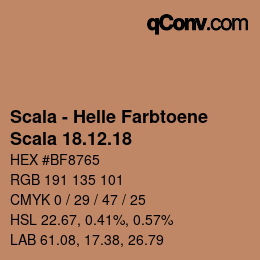 カラーコード: Scala - Helle Farbtoene - Scala 18.12.18 | qconv.com