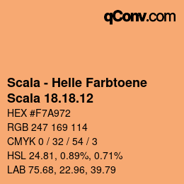 颜色代码: Scala - Helle Farbtoene - Scala 18.18.12 | qconv.com