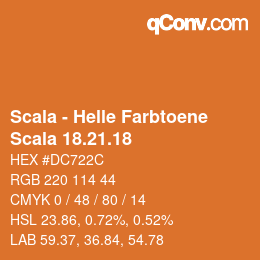 颜色代码: Scala - Helle Farbtoene - Scala 18.21.18 | qconv.com