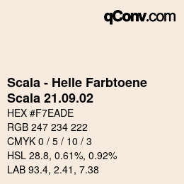 颜色代码: Scala - Helle Farbtoene - Scala 21.09.02 | qconv.com