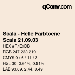 颜色代码: Scala - Helle Farbtoene - Scala 21.09.03 | qconv.com