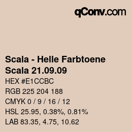 颜色代码: Scala - Helle Farbtoene - Scala 21.09.09 | qconv.com