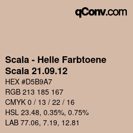 颜色代码: Scala - Helle Farbtoene - Scala 21.09.12 | qconv.com